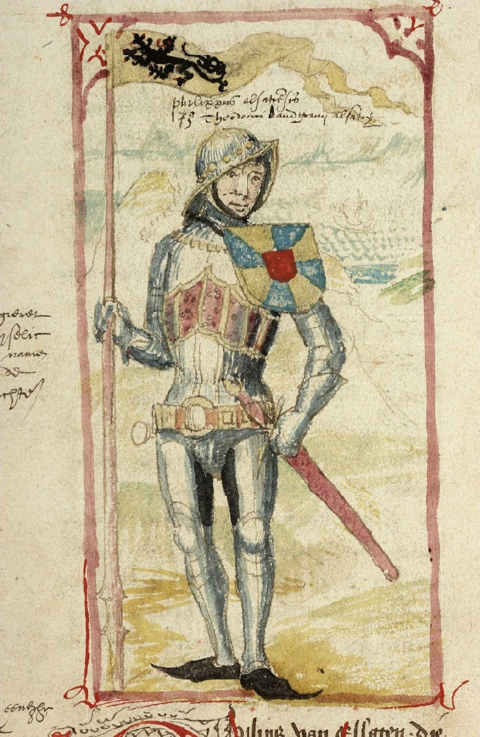 Philip of Alsace, Count of Flanders — illuminated manuscript illustration